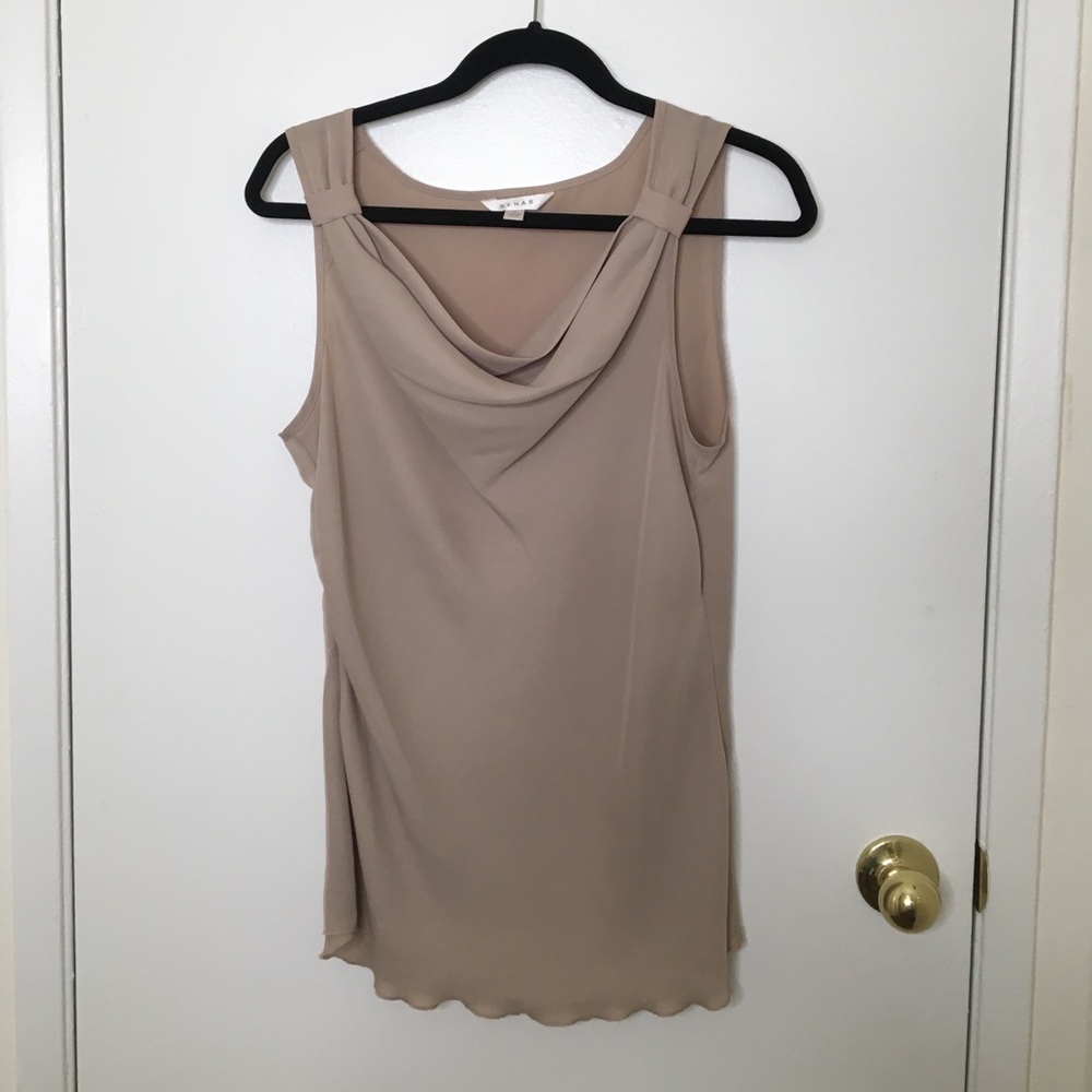 Tan Chiffon Tank
